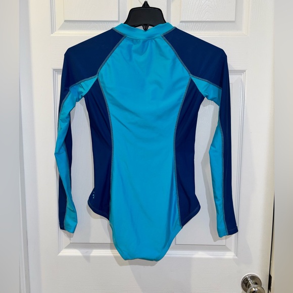 UV Skinz vibrant blue one-piece long sleeve swimsuit SZM - Picture 3 of 11